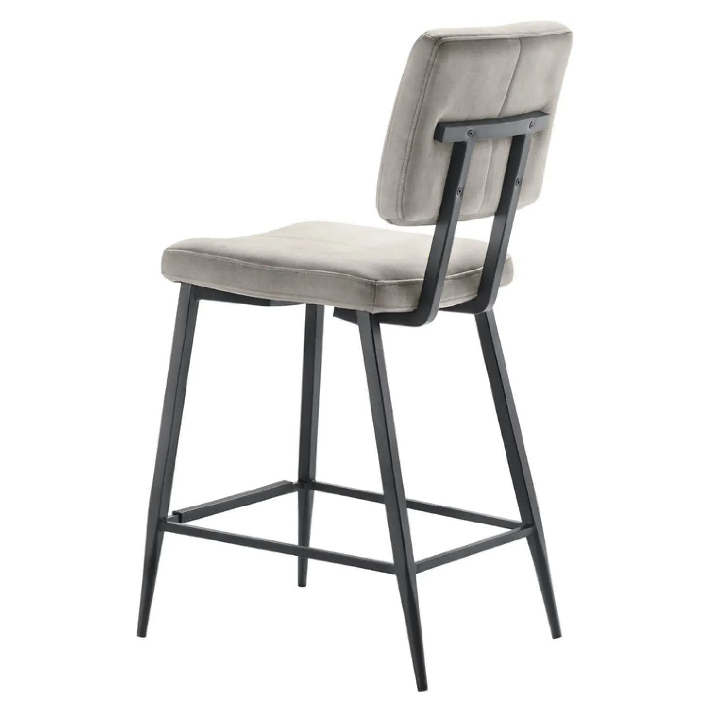 Barkruk Gento Velvet lichtgrijs