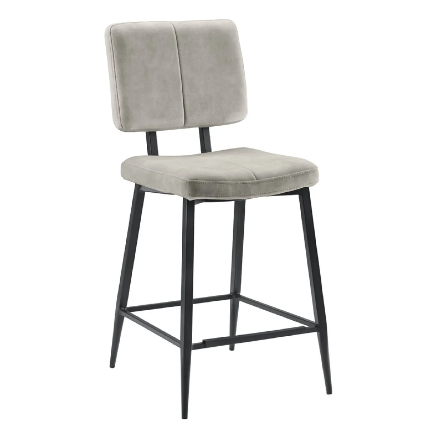 Barkruk Gento Velvet lichtgrijs
