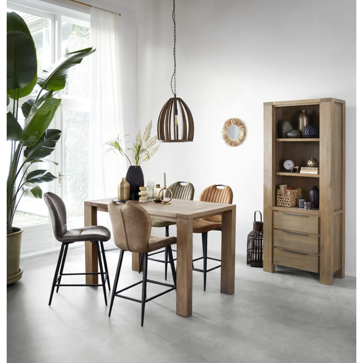 Bartafel Valvola 140x80 acaciahout smoked brown