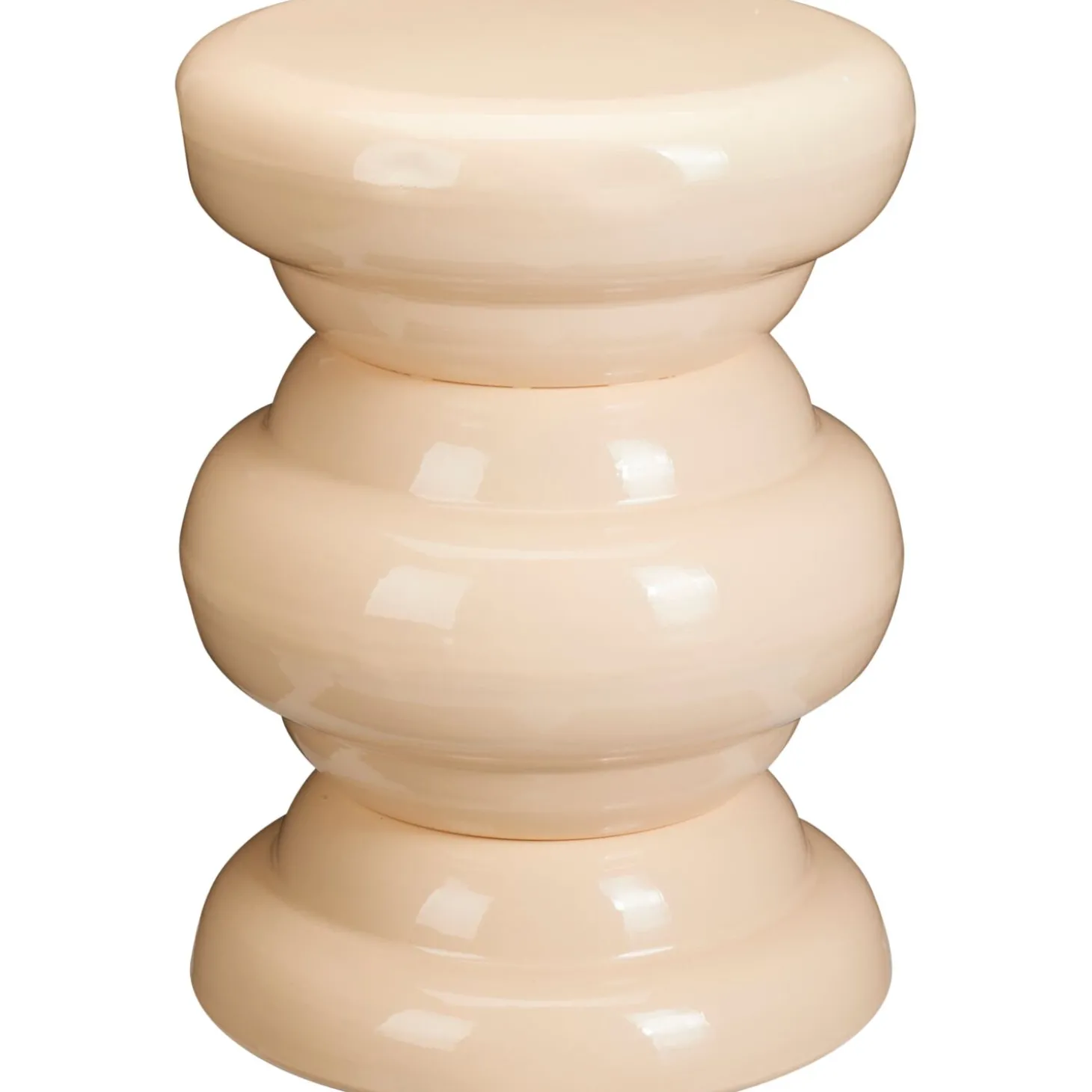 Bijzettafel Carapelle Ijzer 32 cm rond lichtgeel