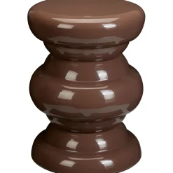Bijzettafel Carapelle Ijzer 32 cm rond donkerbruin