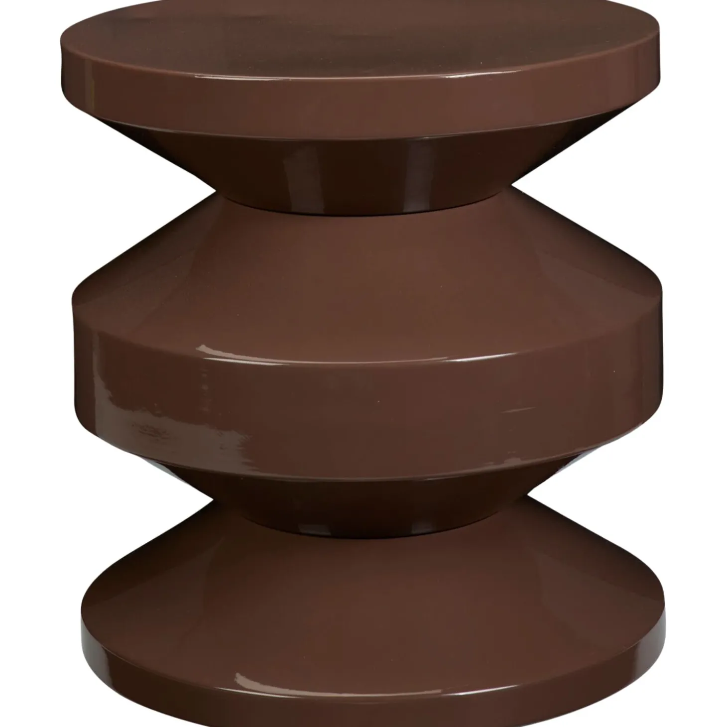 Bijzettafel Carapelle Metaal 31 cm rond donkerbruin