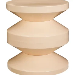 Bijzettafel Carapelle Metaal 31 cm rond lichtgeel