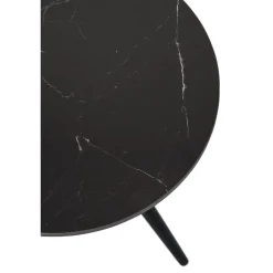 Bijzettafel Cercio Keramiek 40 cm rond zwart