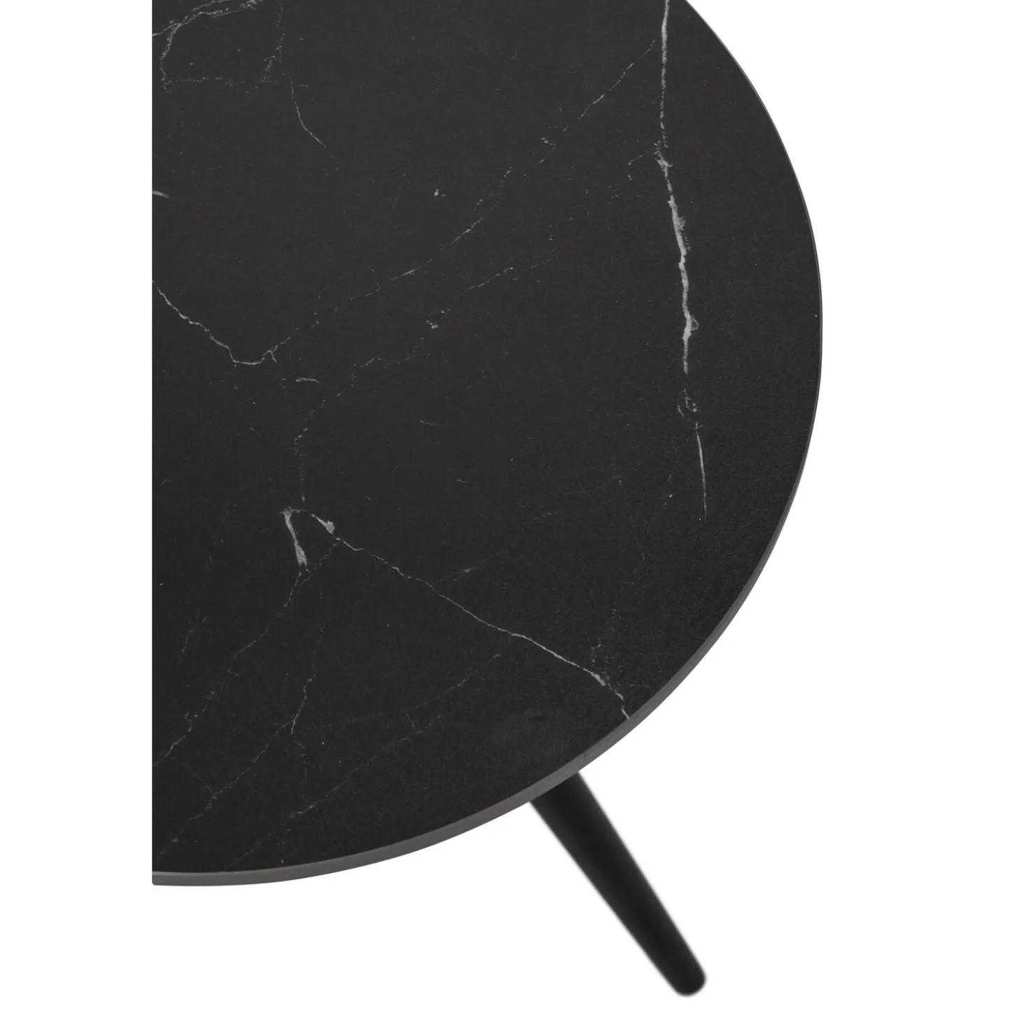 Bijzettafel Cercio Keramiek 40 cm rond zwart