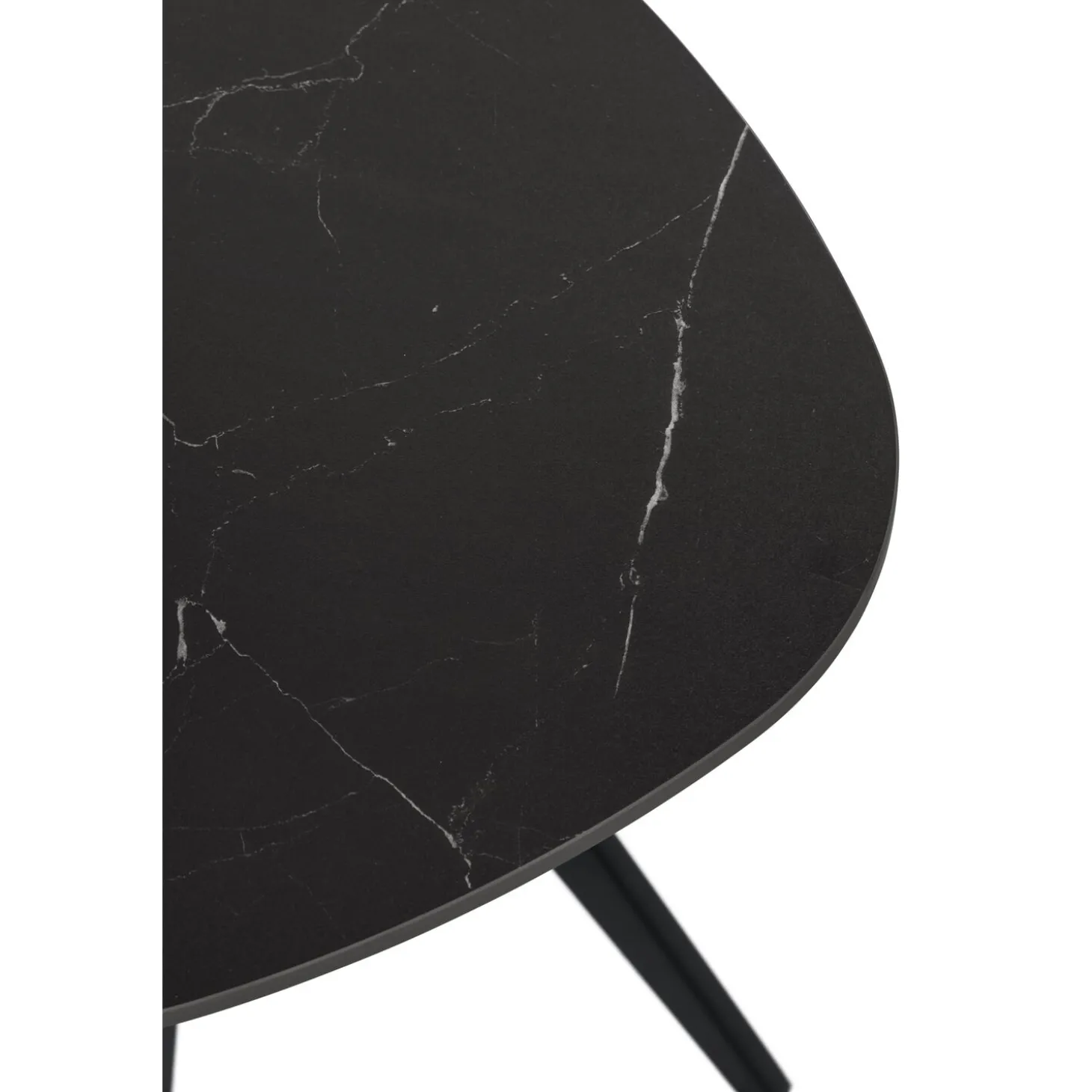 Bijzettafel Fitura Keramiek 60x60 cm vierkant zwart