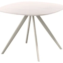 Bijzettafel Fitura Keramiek 60x60 cm vierkant wit