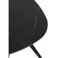 Bijzettafel Fitura Keramiek 40x40 cm vierkant zwart