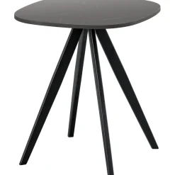 Bijzettafel Fitura Keramiek 40x40 cm vierkant zwart