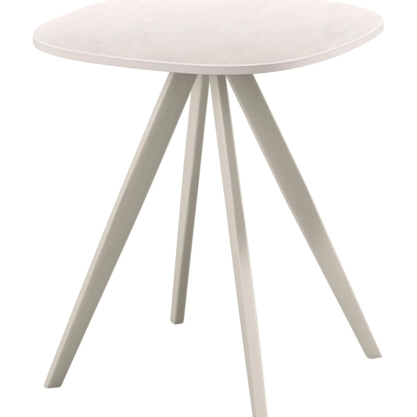 Bijzettafel Fitura Keramiek 40x40 cm vierkant wit