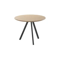 Bijzettafel Tavolo Rond 60 eiken naturel grijs 3-poot