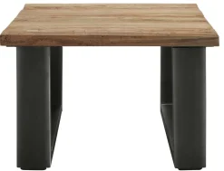 Bijzettafel 65x65 Romaro teakhout mix rough