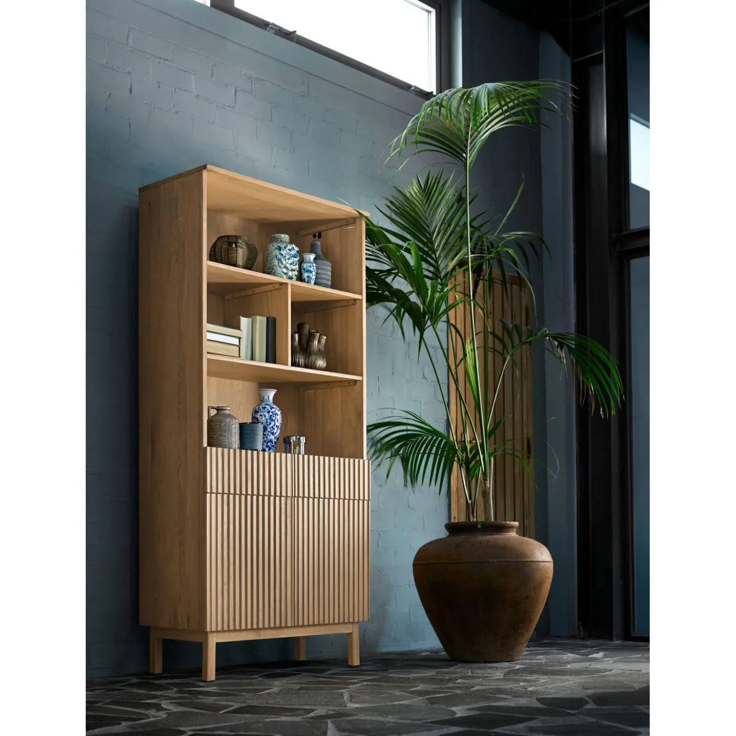Boekenkast Arrosto Eikenhout 203x90x45 cm light roast