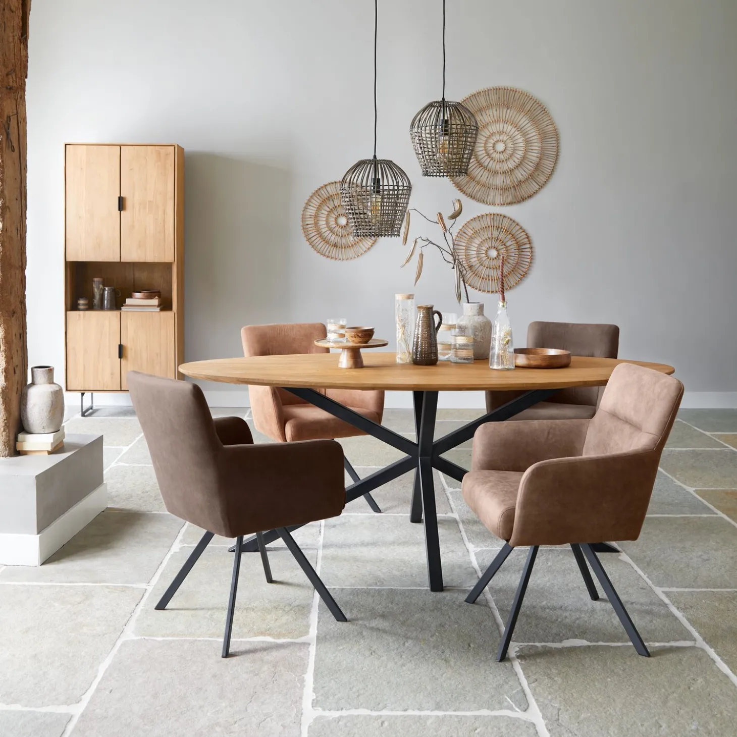 Boekenkast Aska (80 Cm) teak naturel brushed