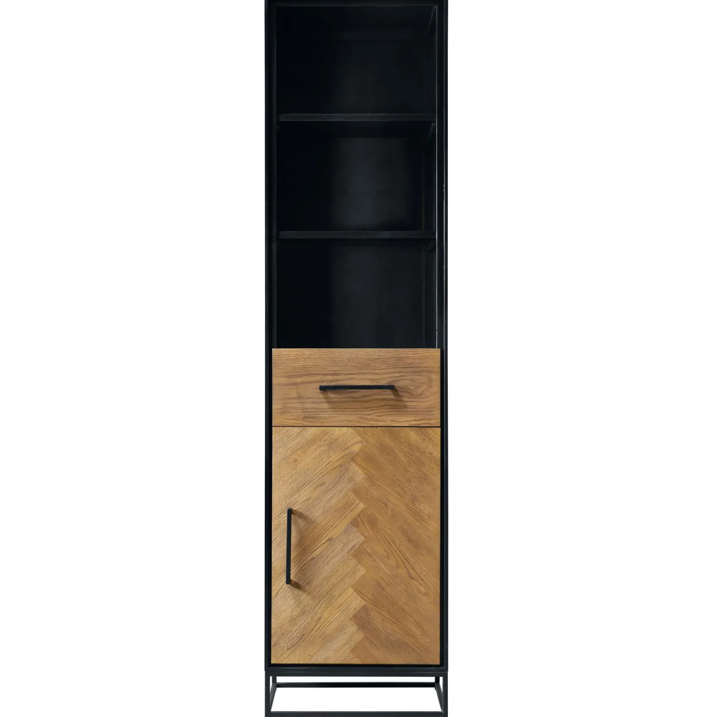 Boekenkast Vinito (49 CM) eiken fineer zwart naturel