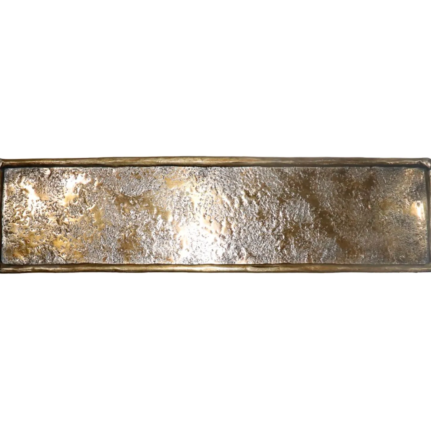 Decoratieschaal Trebbia 7,5x28 cm rechthoekig brons