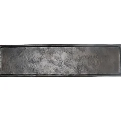 Decoratieschaal Trebbia 7,5x28 cm rechthoekig zwart