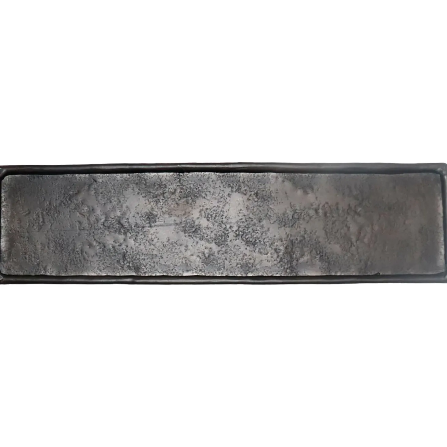 Decoratieschaal Trebbia 7,5x28 cm rechthoekig zwart