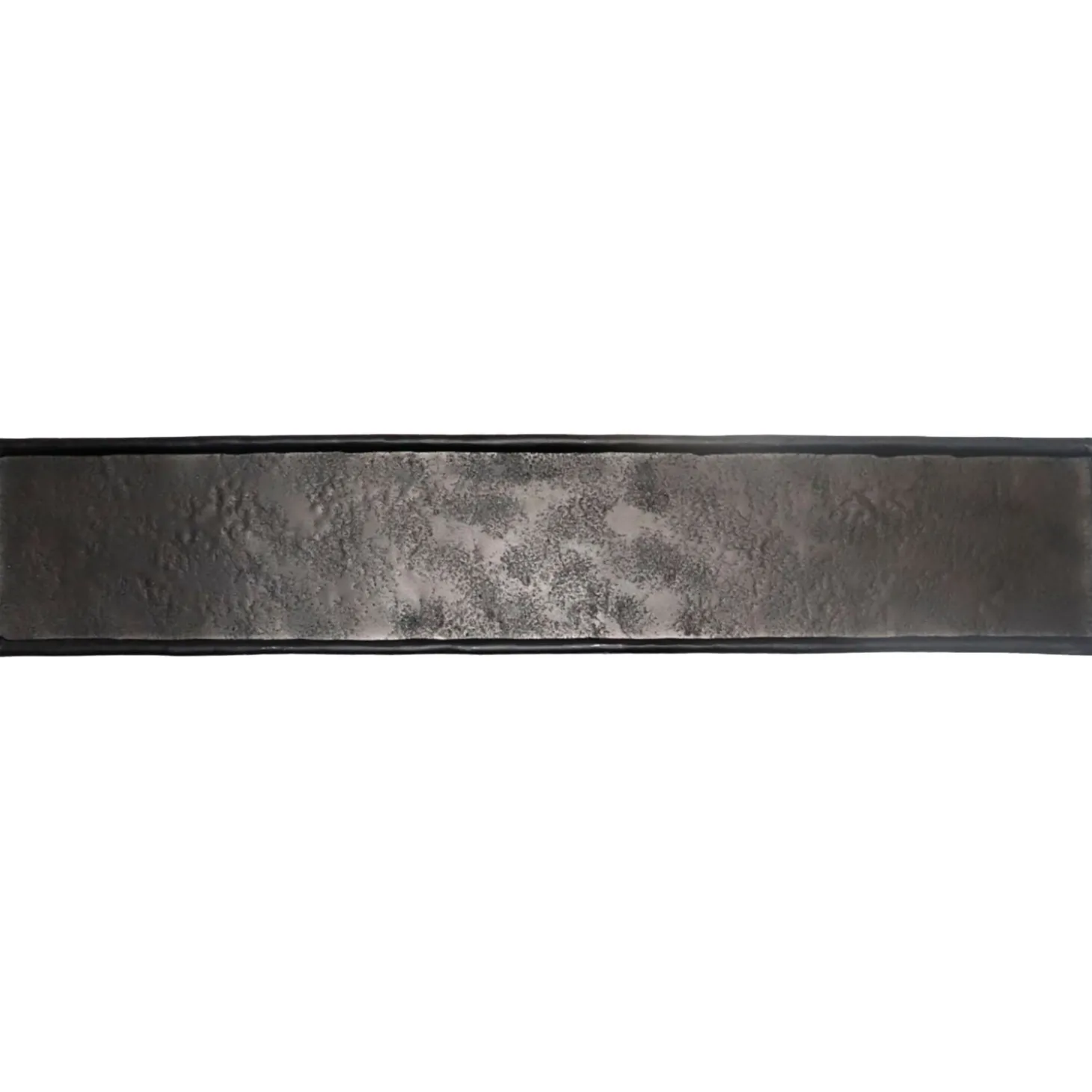 Decoratieschaal Trebbia 7,5x38 cm rechthoekig zwart