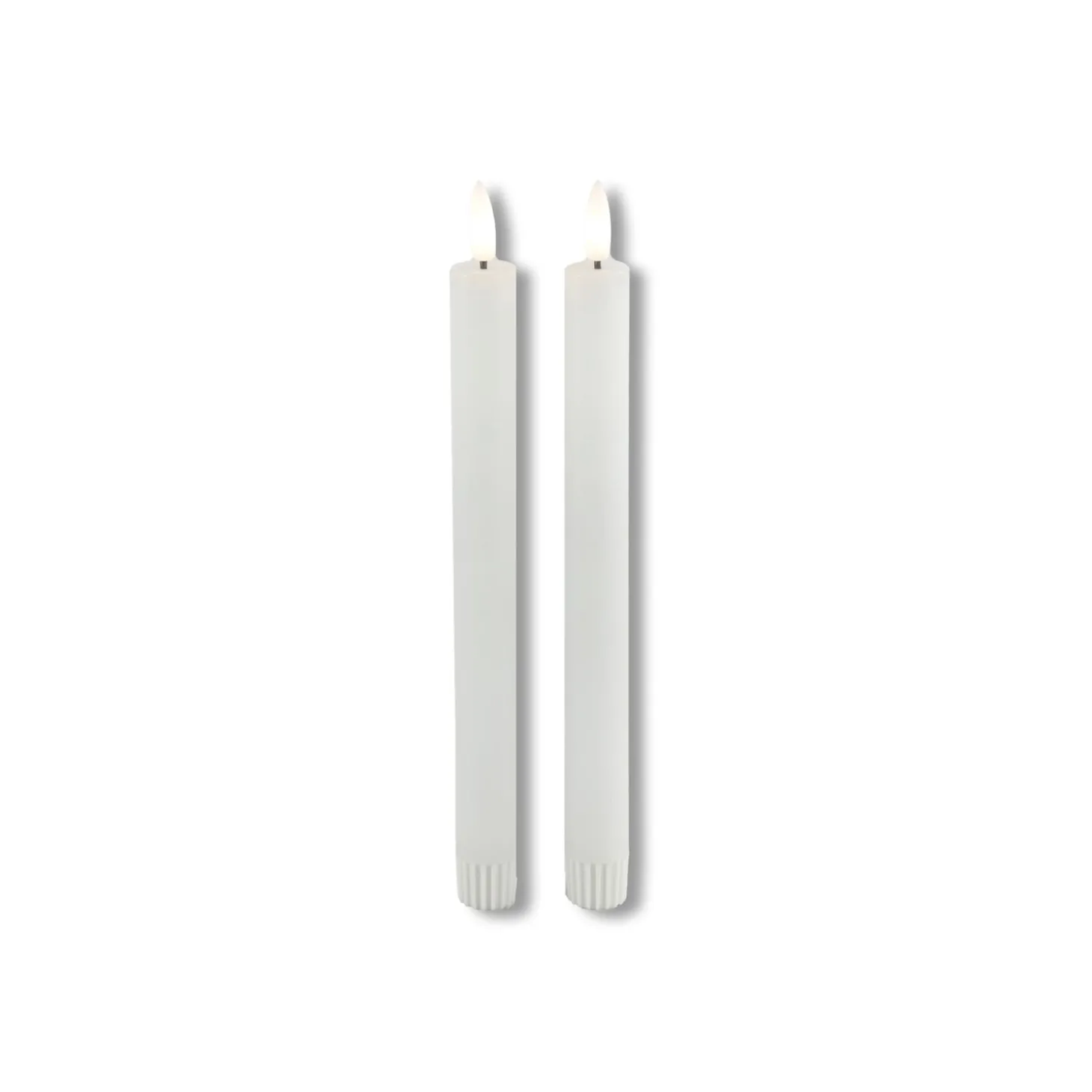 Dinerkaars Benevento LED large wit rond set van 2