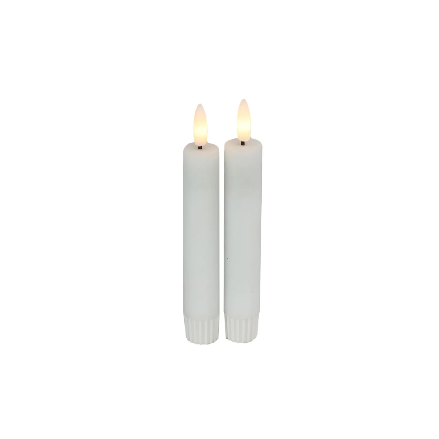Dinerkaars Benevento LED small wit rond set van 2