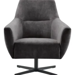 Draaifauteuil Gudo Velvet antraciet