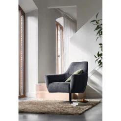 Draaifauteuil Gudo Velvet antraciet