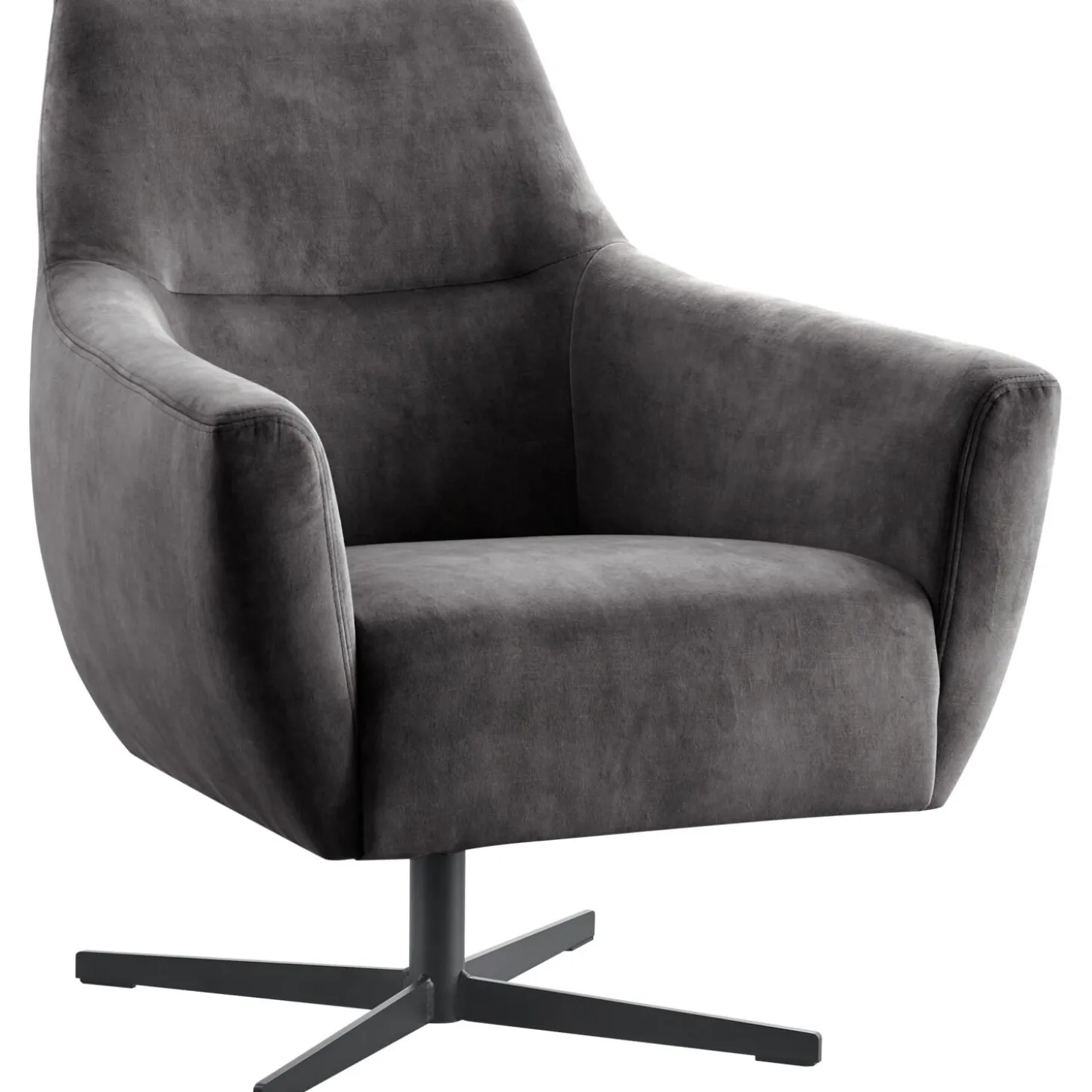 Draaifauteuil Gudo Velvet antraciet