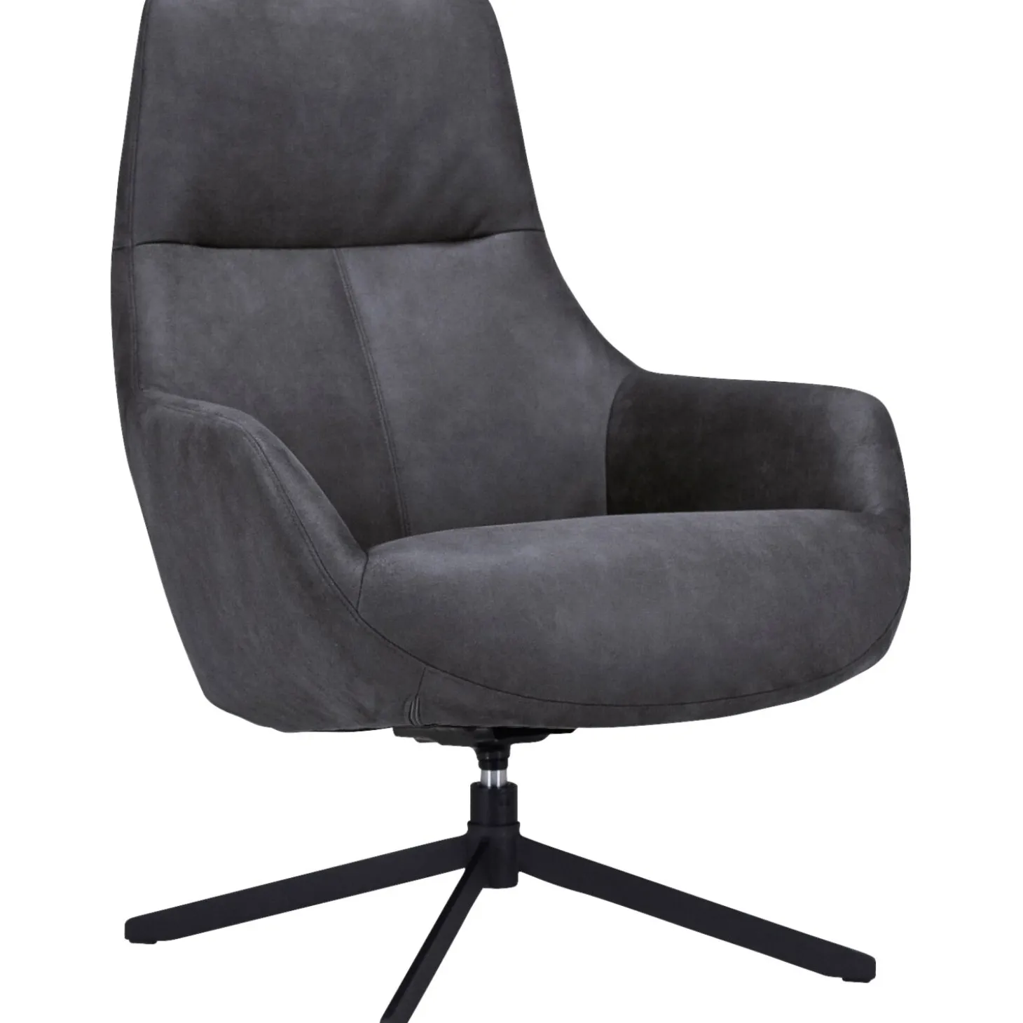 Draaifauteuil Vaneze Microleder antraciet