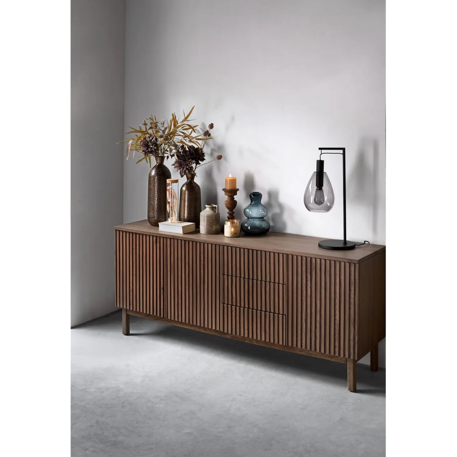 Dressoir Arrosto Eikenhout 76x180x45 cm Dark Roast