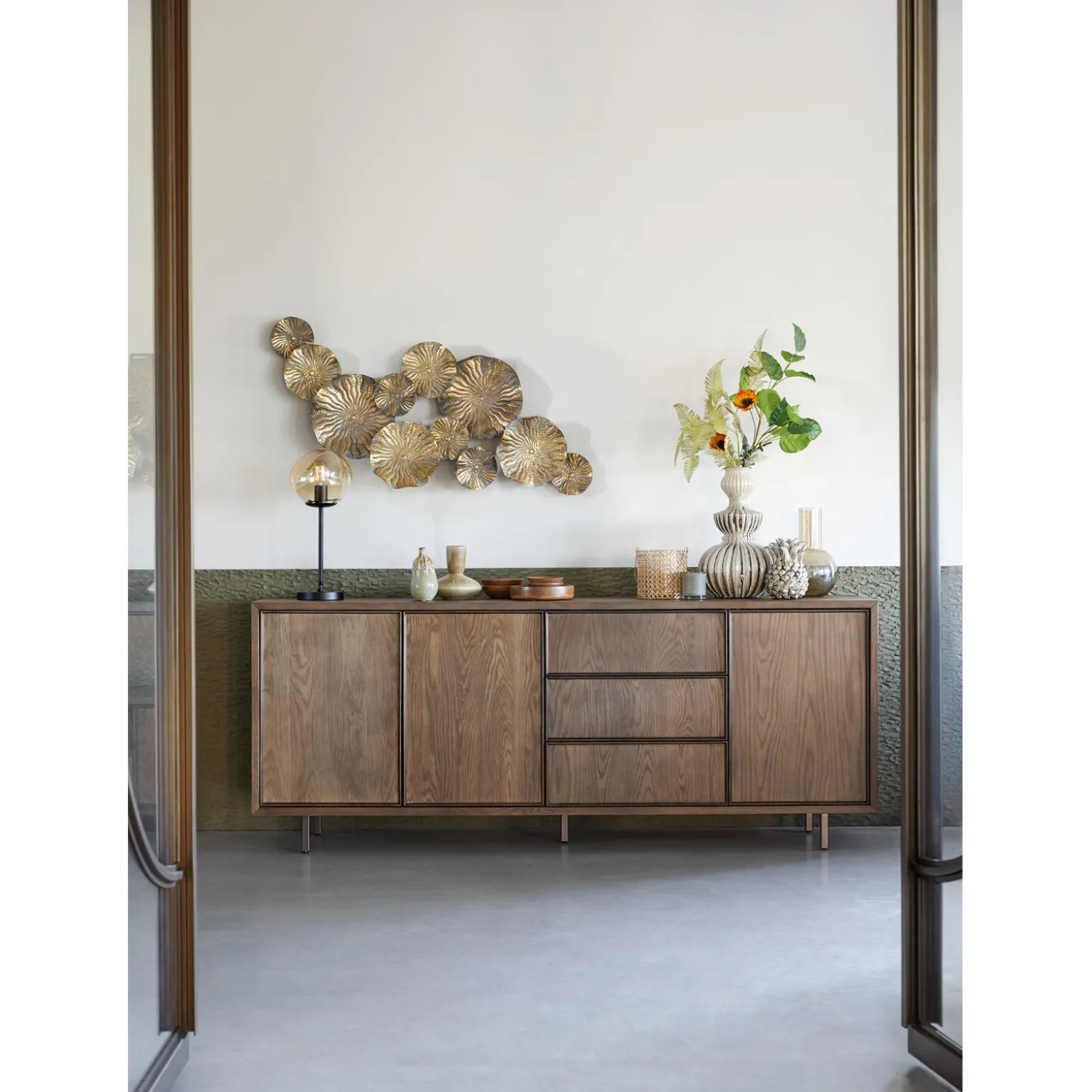 Dressoir Calvo 80x200x45 cm bruin