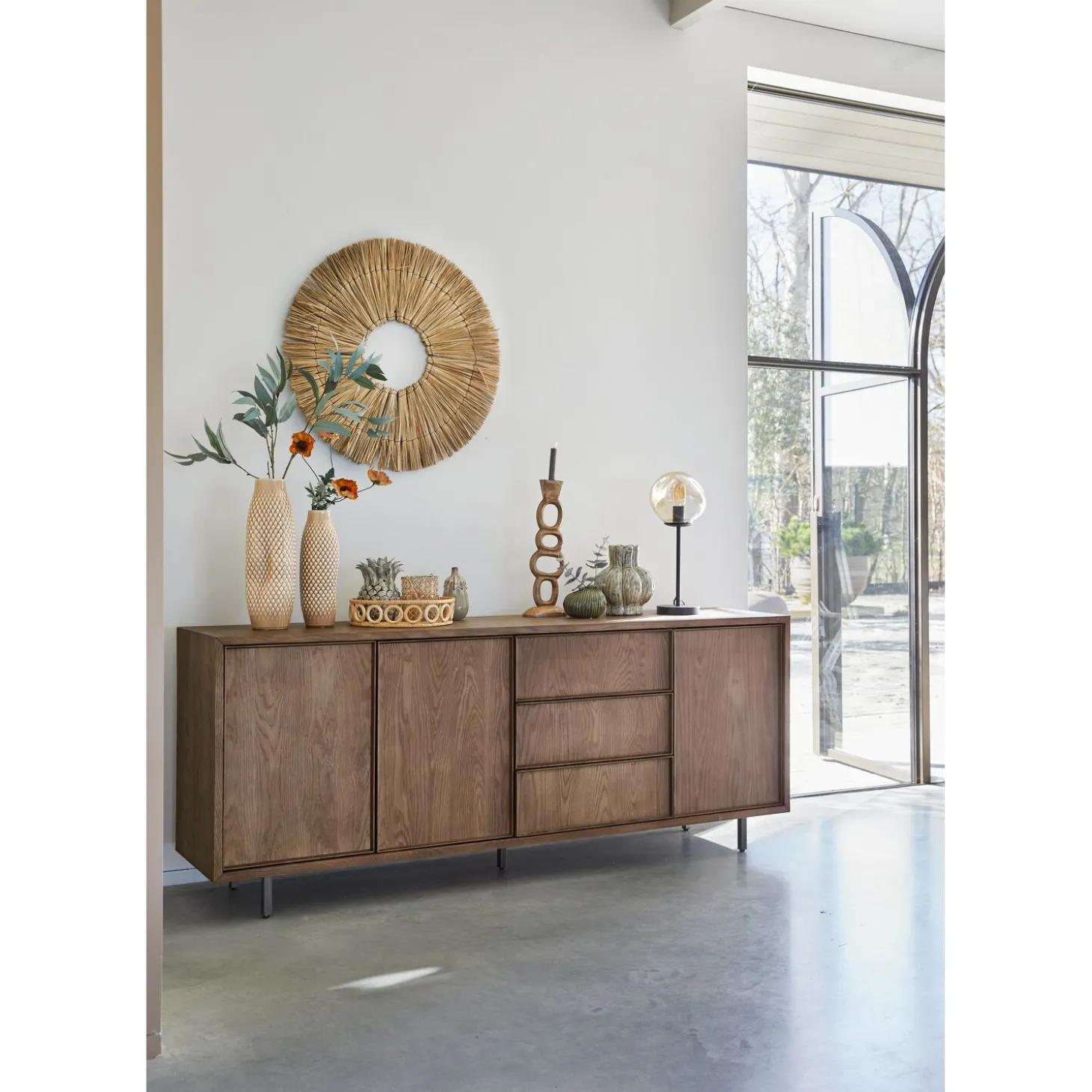Dressoir Calvo 80x200x45 cm bruin
