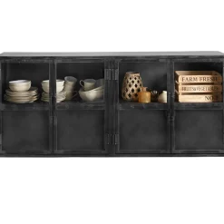 Dressoir CARPINO (180 cm) metaal glas