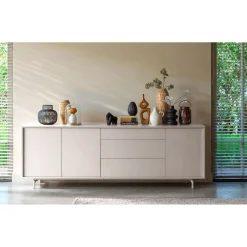 Dressoir Famosa 76x228x45 cm grijs