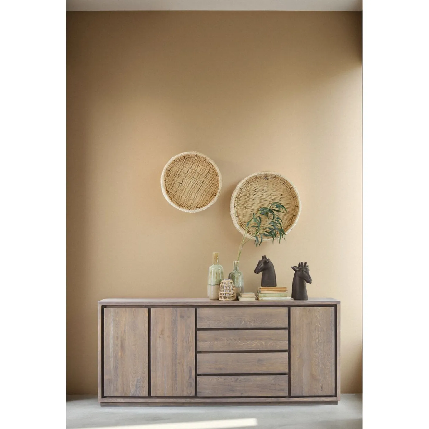 Dressoir Lavio (203 cm) eiken slate