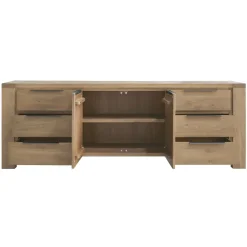 Dressoir Valvola (222 cm) acaciahout smoked brown