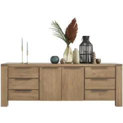 Dressoir Valvola (222 cm) acaciahout smoked brown
