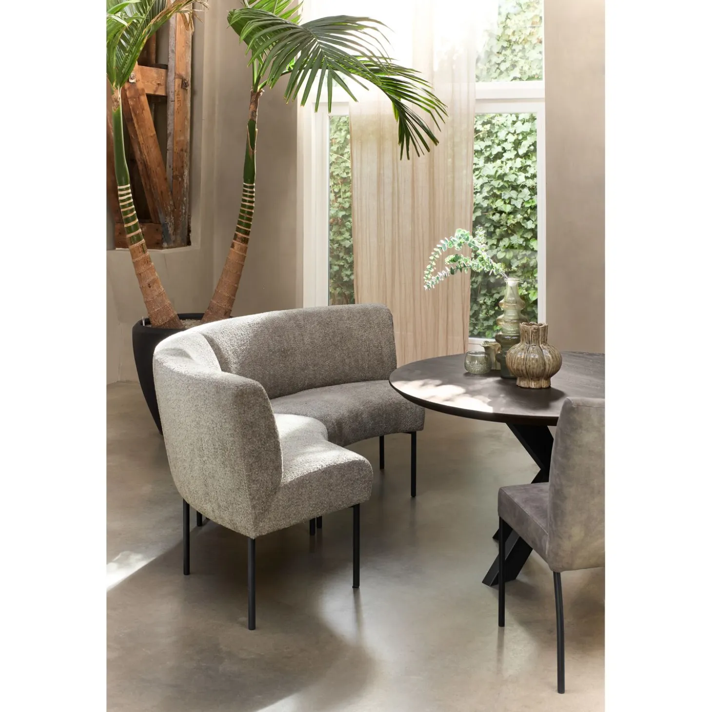 Eetkamerbank Cenare 230 cm taupe