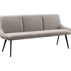 Eetkamerbank Ceno 190 cm combi stof grijs