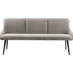 Eetkamerbank Ceno 190 cm combi stof grijs