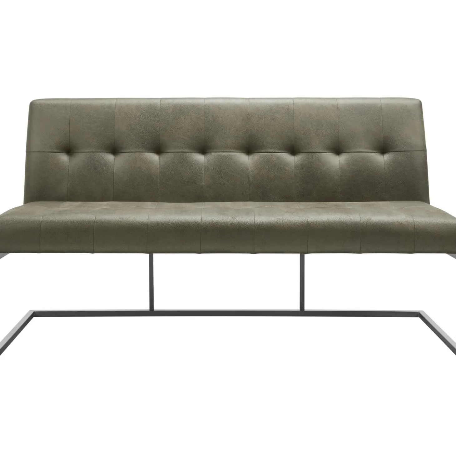 Eetkamerbank Oro 170 cm microleder groen