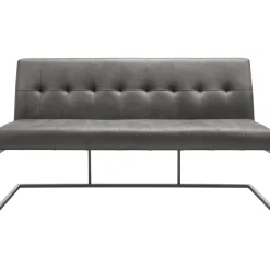 Eetkamerbank Oro 170 cm microleder donkergrijs