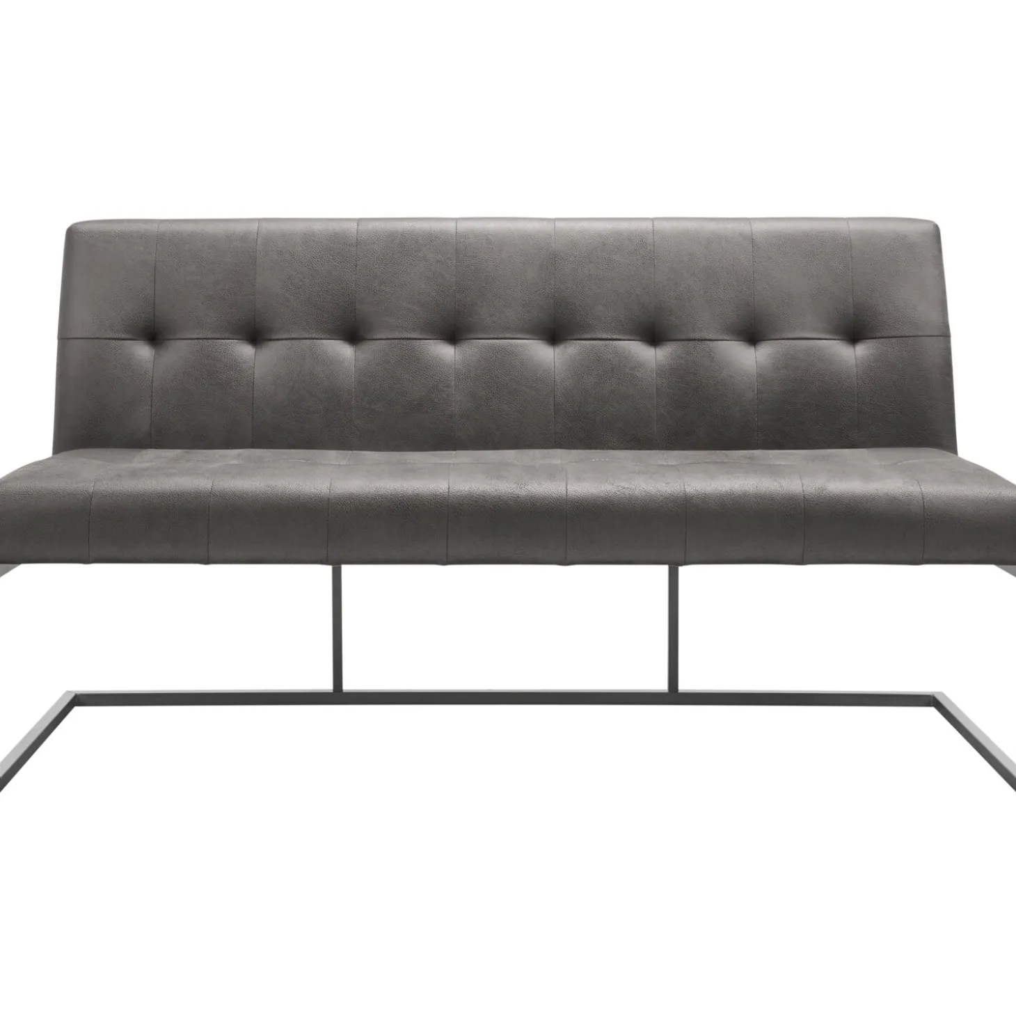 Eetkamerbank Oro 170 cm microleder donkergrijs