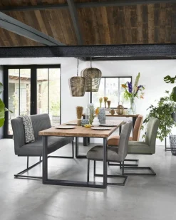 Eetkamerbank Parantino 170 cm groen