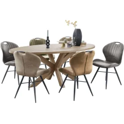 Eetkamerstoel Castione Velvet bruin