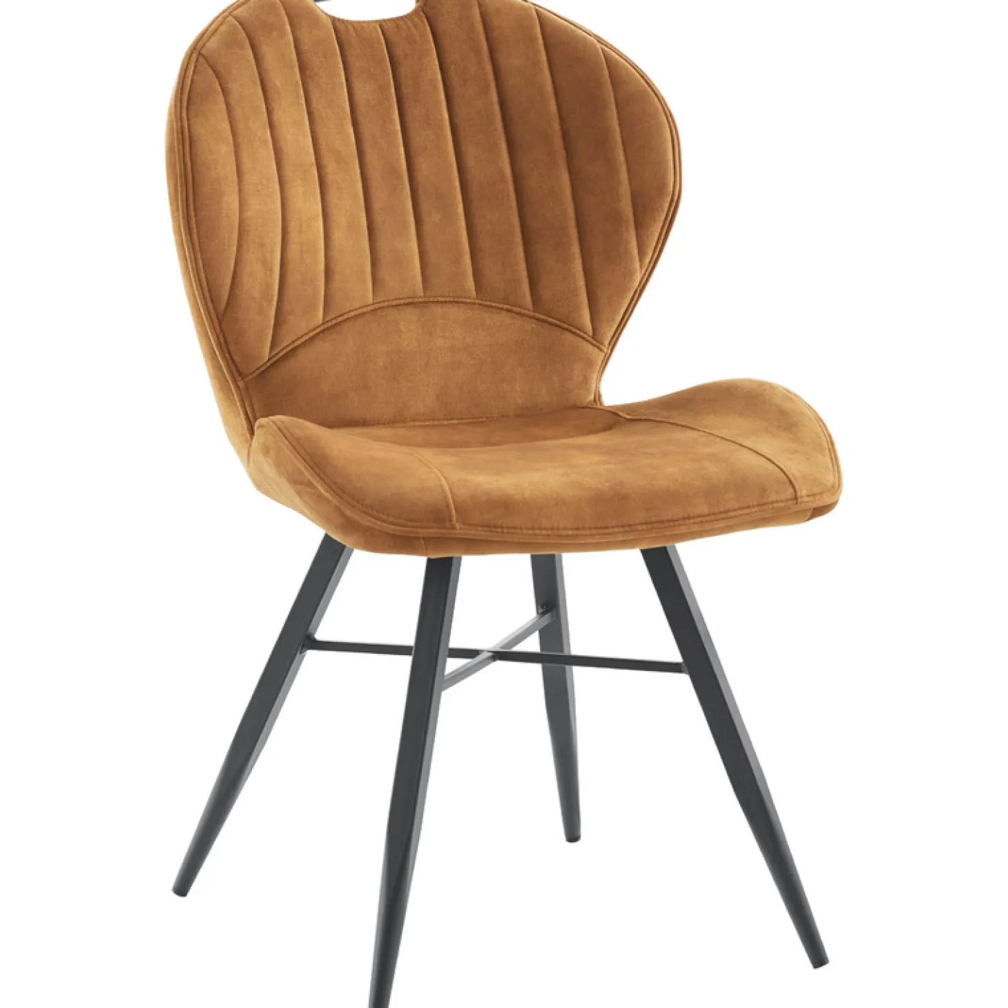 Eetkamerstoel Castione Velvet cognac