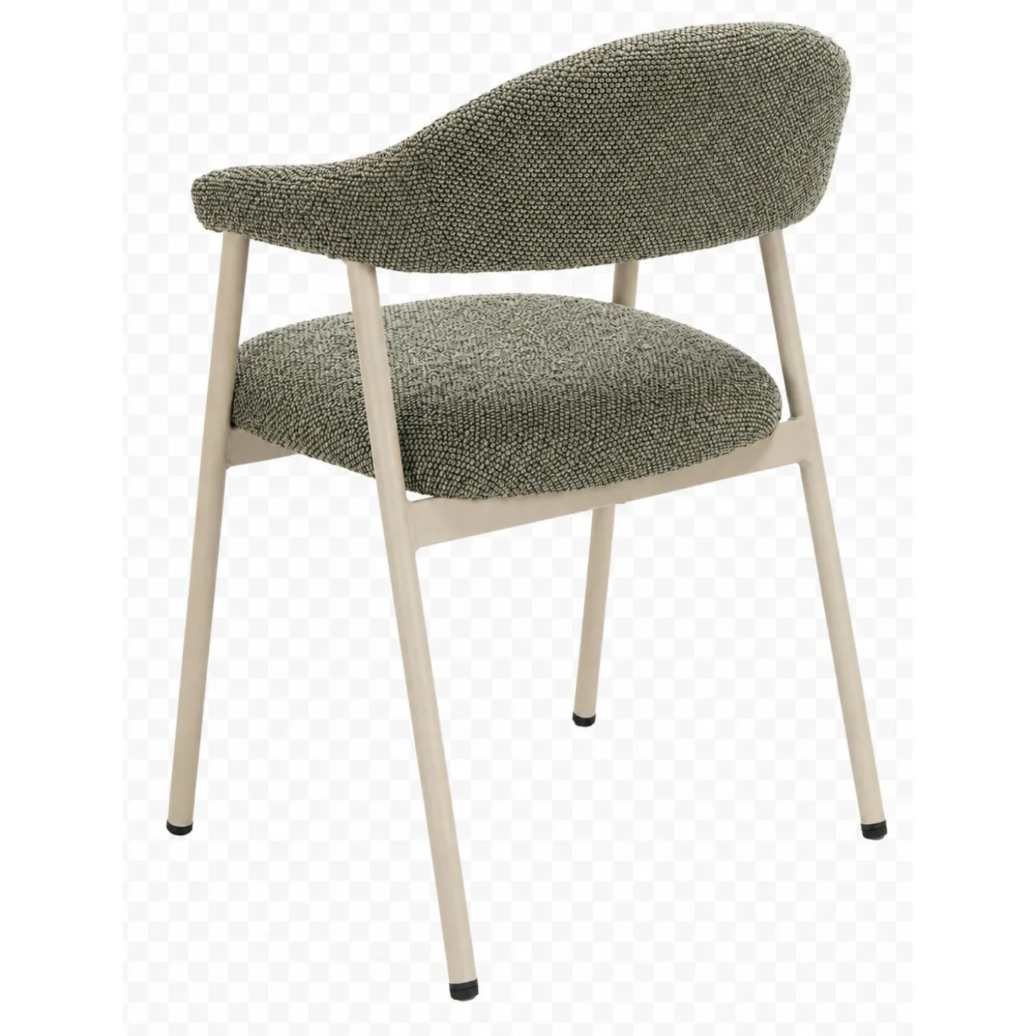 Eetkamerstoel Dioso Bouclé taupe poot taupe