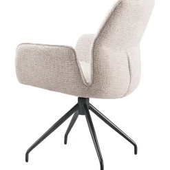 Eetkamerstoel Gavio Met armleuning draaibaar beige