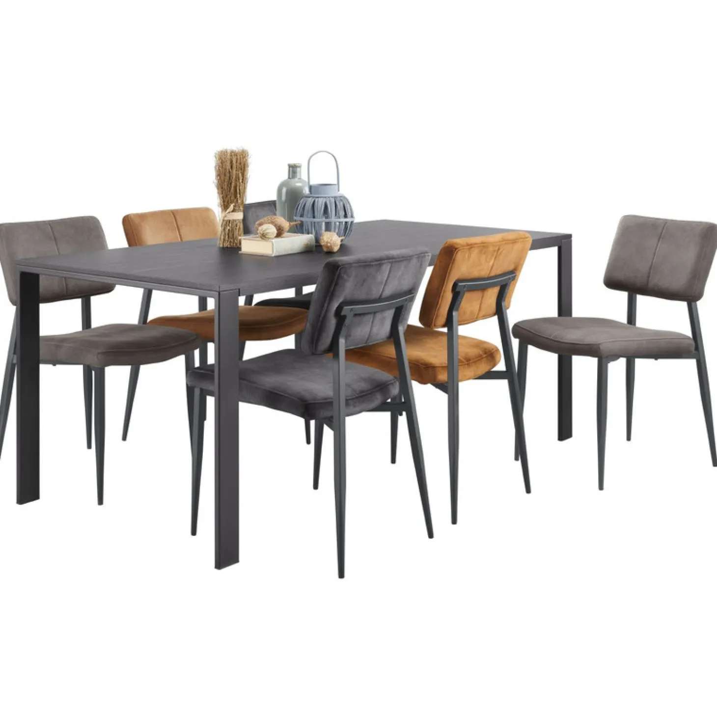 Eetkamerstoel Gento Velvet antraciet