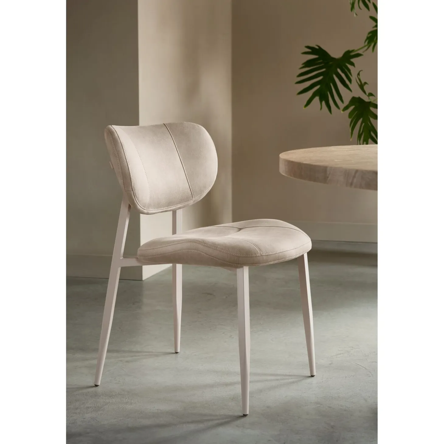 Eetkamerstoel Gomba Microvezel beige